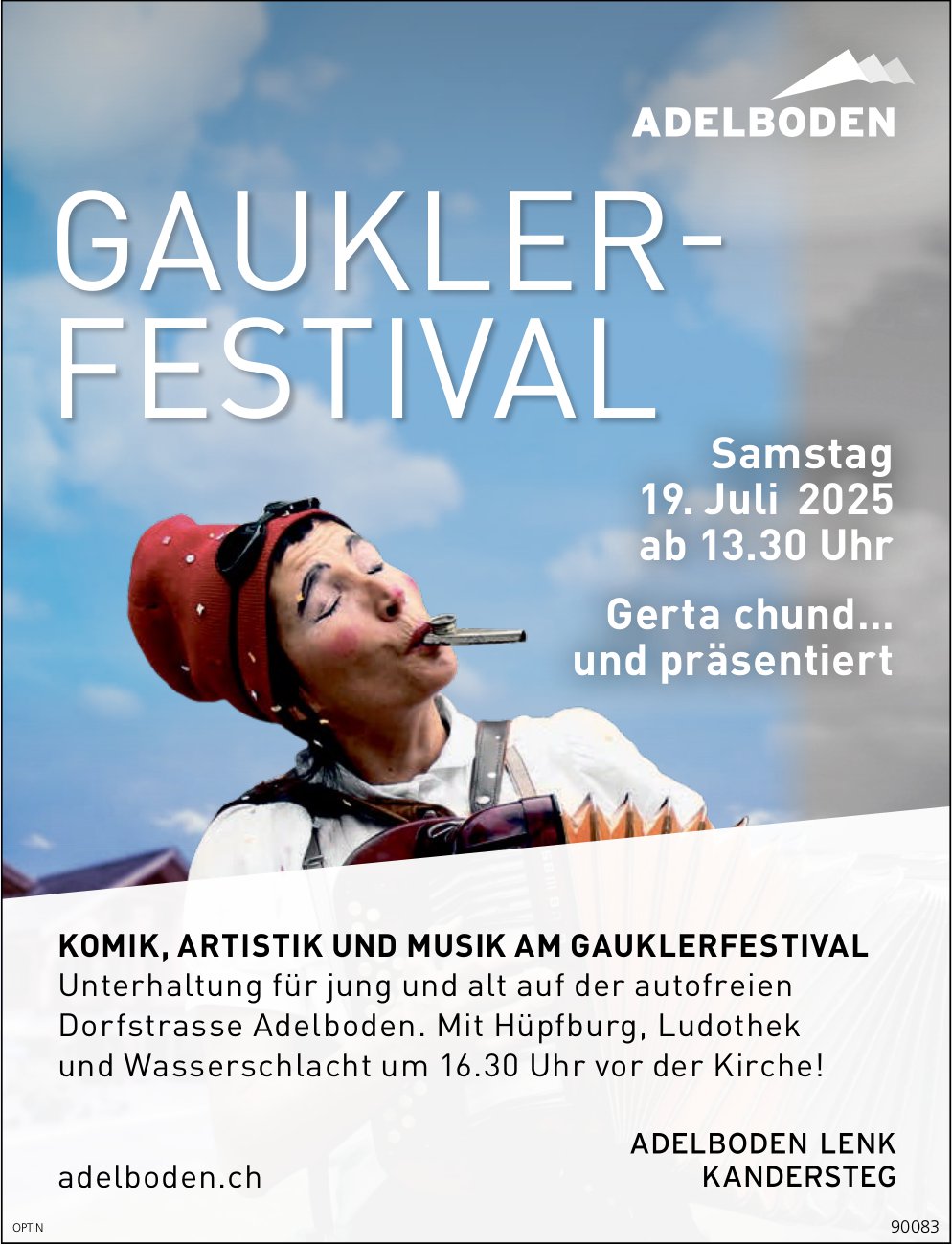 Gaukler-Festival, 19. Juli, Dorfstrasse, Adelboden