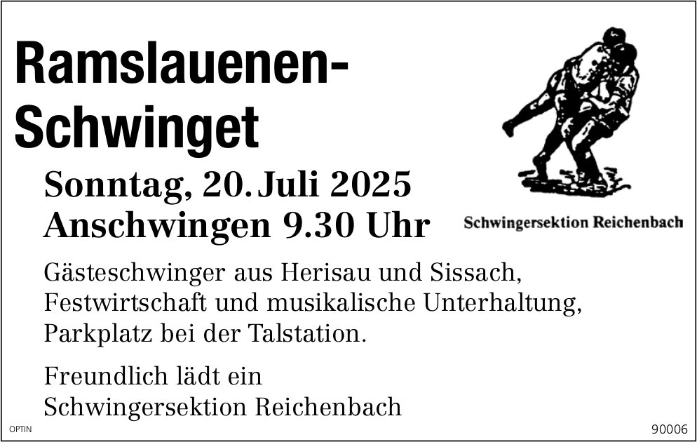 Ramslauenen- Schwinget, 20. Juli, Reichenbach