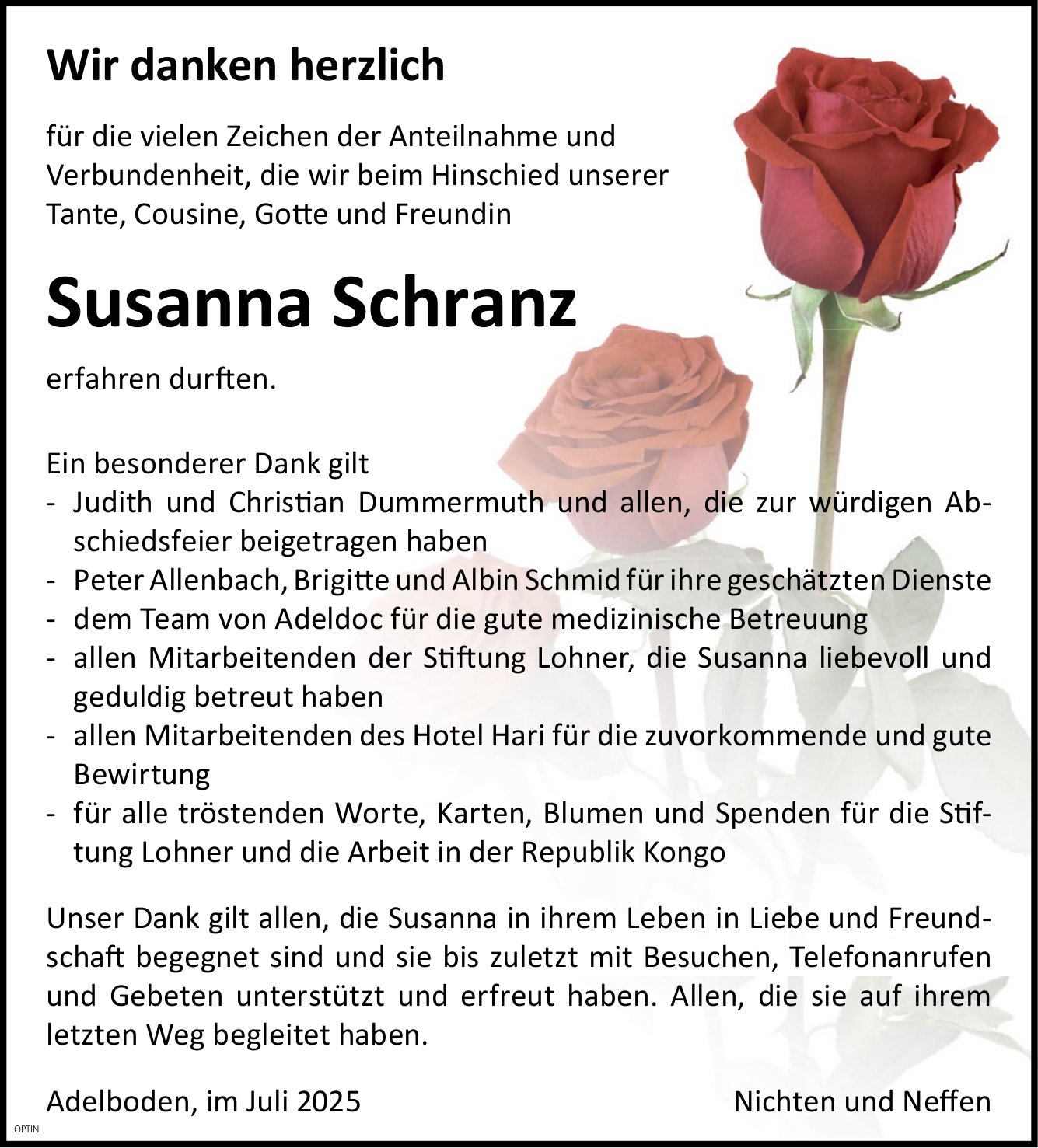 Susanna Schranz, im Juli 2025 / DS