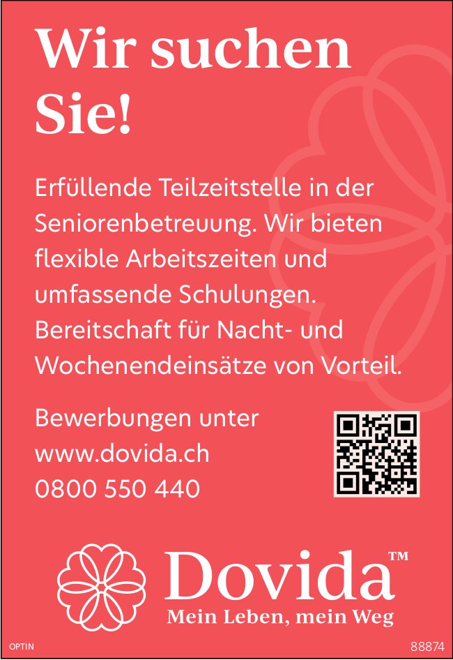 Seniorenbetreuung, Dovida, gesucht