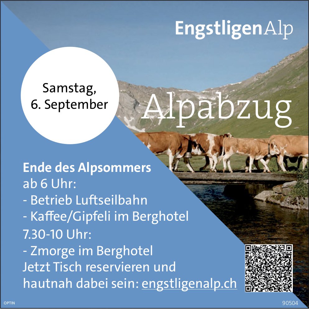 Alpabzug, 6. September, Engstligen Alp