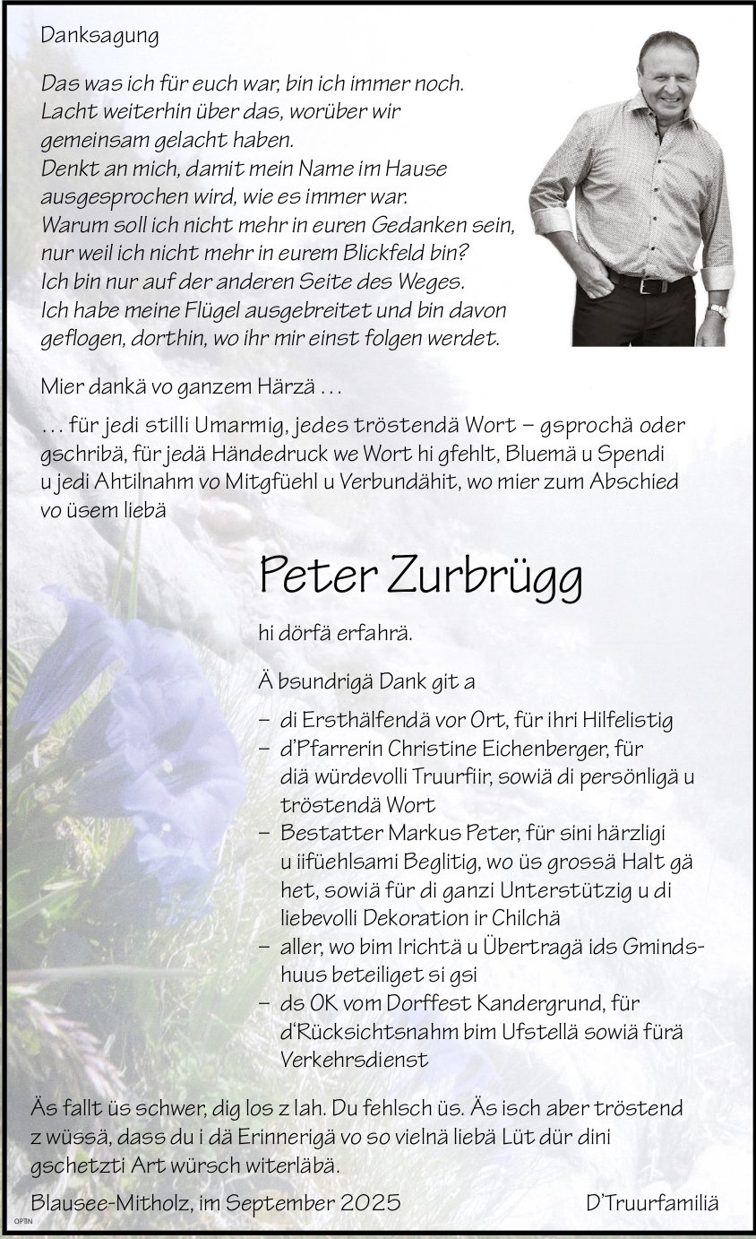 Peter Zurbrügg, im September 2025 / DS