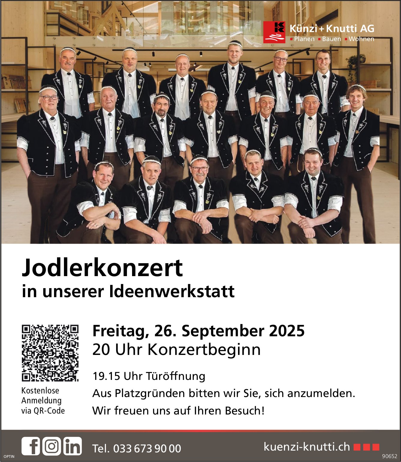 Jodlerkonzert, 26. September, Ideenwerkstatt Künzi-Knutti