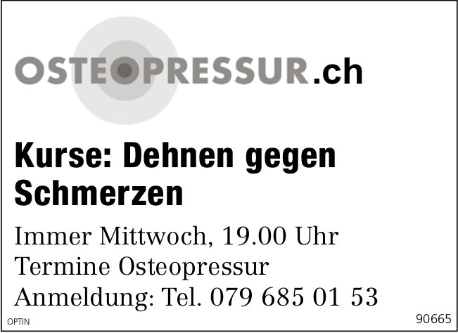 Osteopressur, Kurse: Dehnen gegen Schmerzen