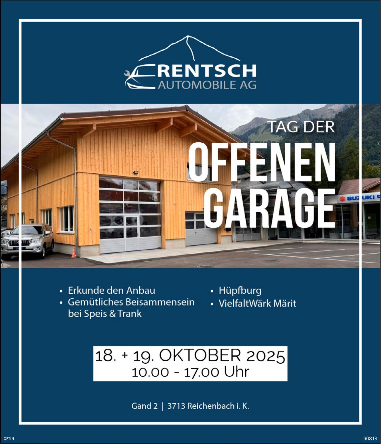 Tag der offenen Garage, 18. und 19. Oktober, Rentsch Automobile AG, Reichenbach i. K.