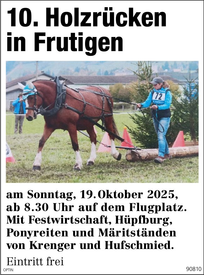 10. Holzrücken, 19. Oktober, Flugplatz, Frutigen