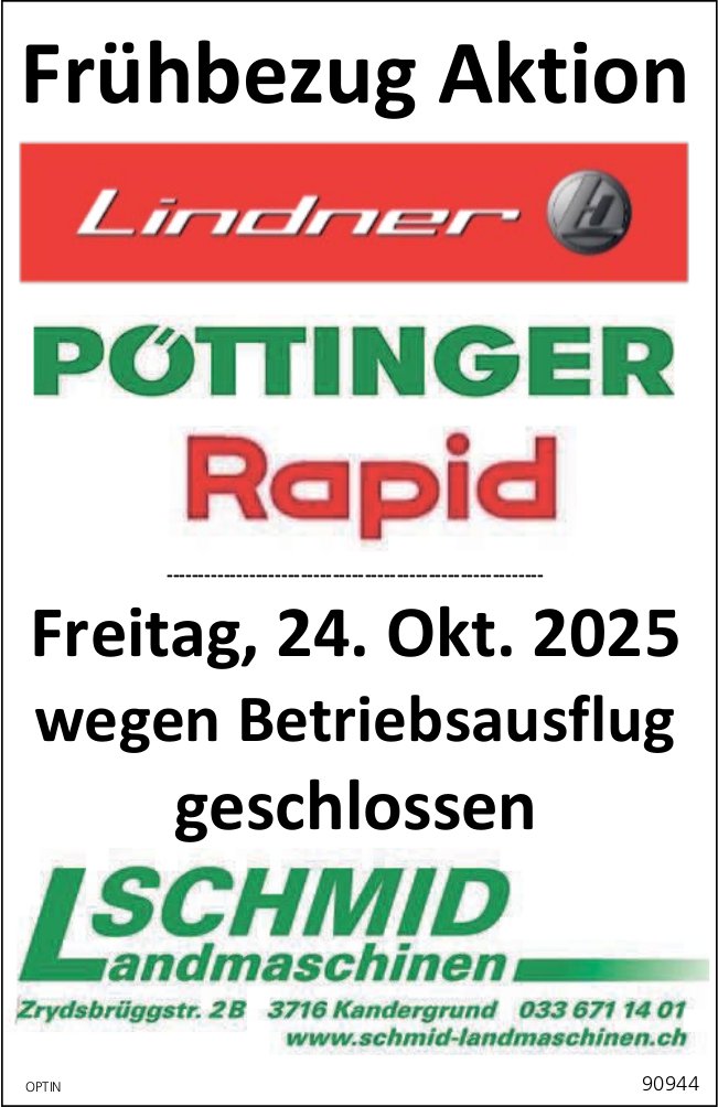 Schmid Landmaschinen, Kandergrund - Betriebsausflug, 24. Oktober