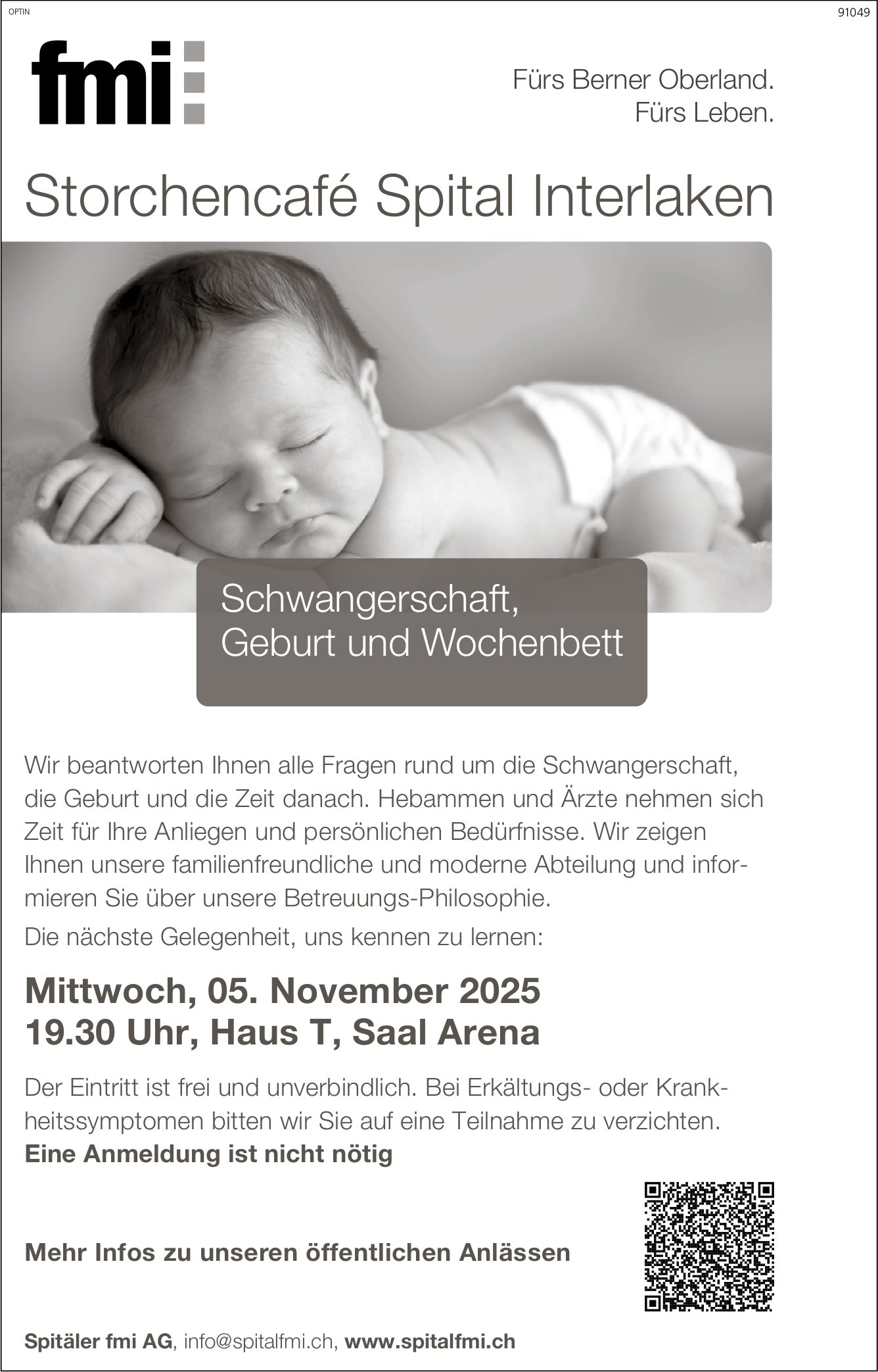 Schwangerschaft, Geburt und Wochenbett, 5. November, Spital, Interlaken