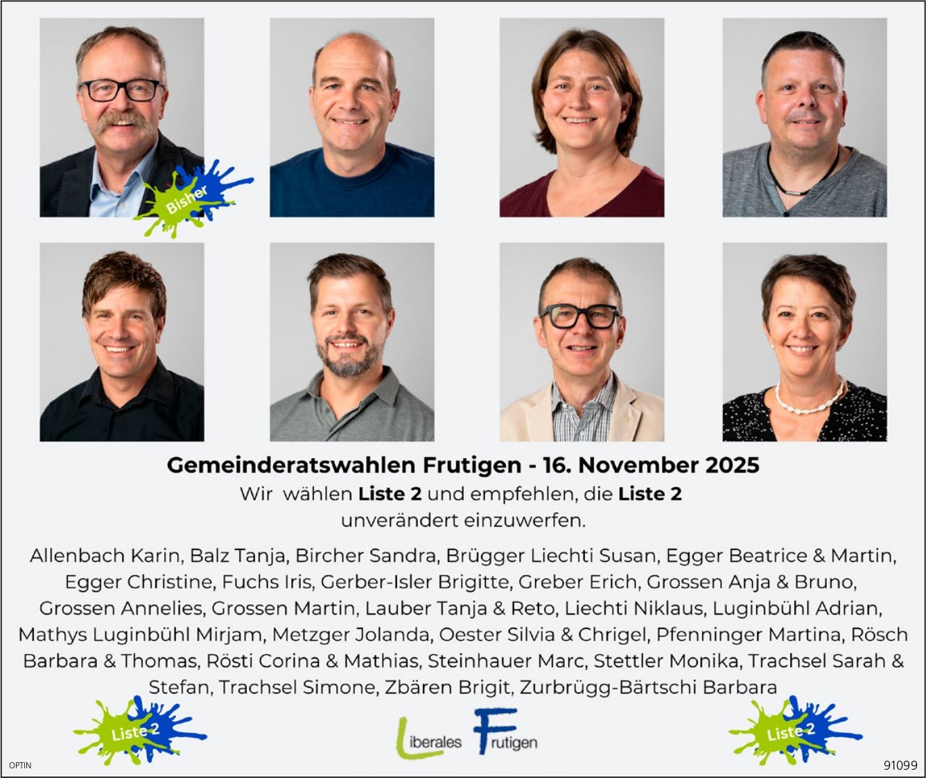 Liberales Frutigen, Liste 2