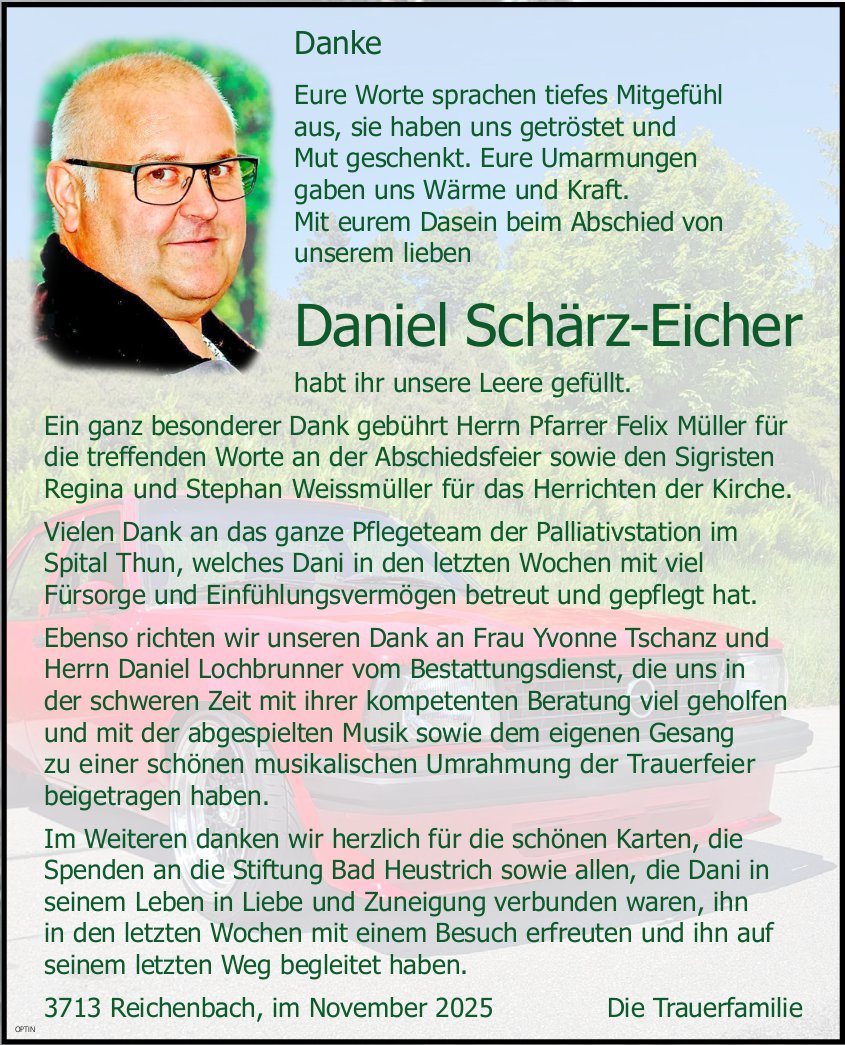 Daniel Schärz-Eicher, im November 2025 / DS