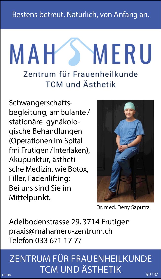 Zentrum für Frauenheilkunde TMC und Ästhetik, Frutigen - Bestens betreut. Natürlich, von Anfang an.