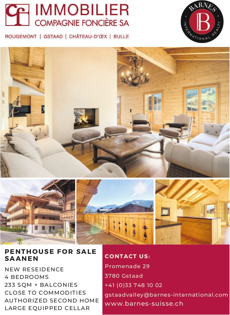 Penthouse, Saanen, for sale