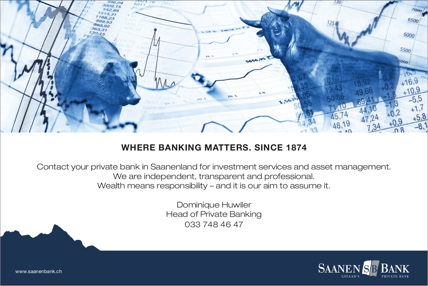 Saanen Bank - Where banking matters. Since 1874