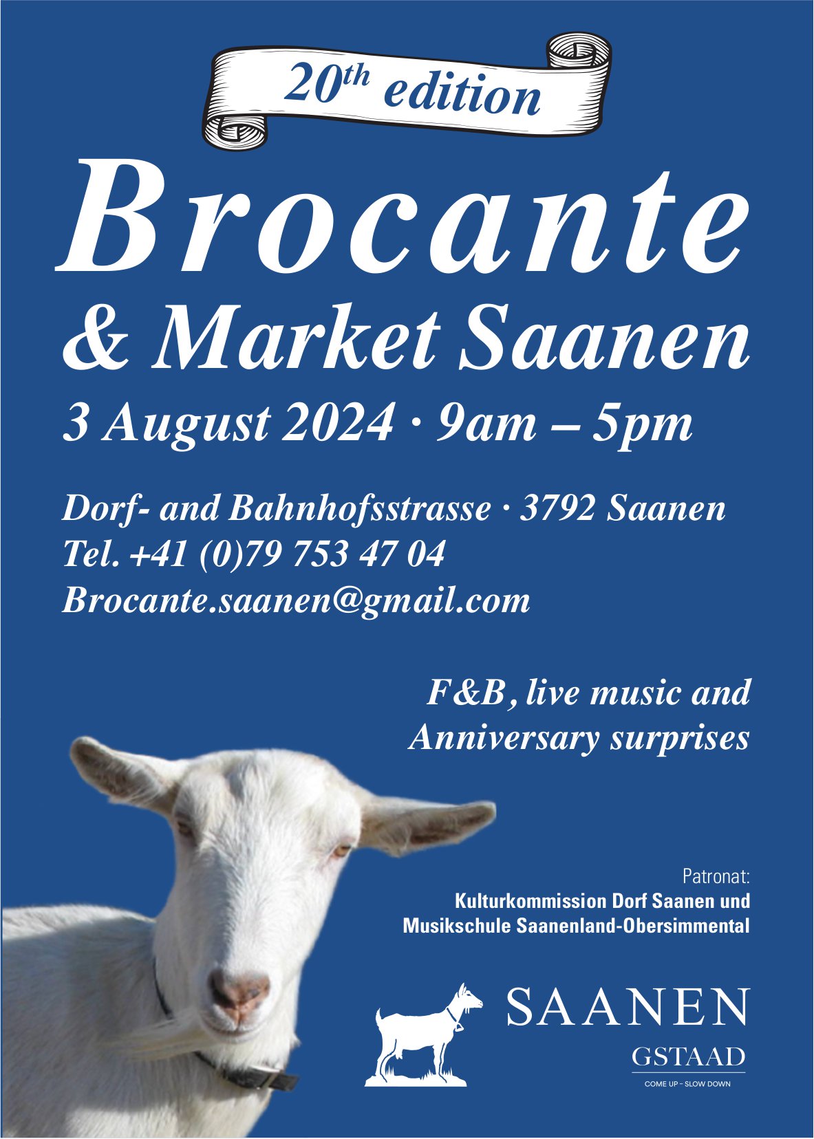 Broccante & Market, 3. August, Dorf- and Bahnhofsstrasse, Saanen