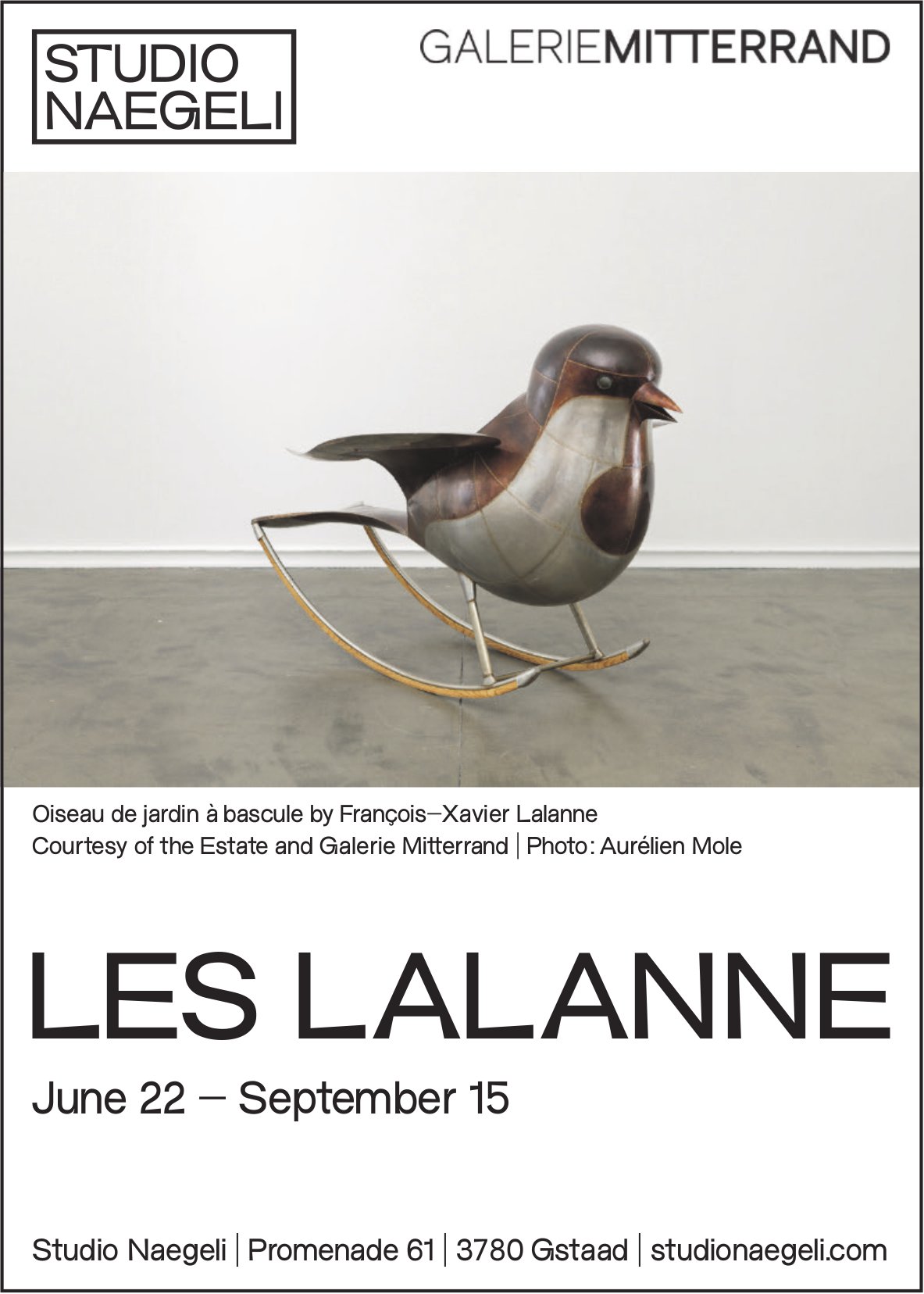 Les Lalanne, 22. Juni - 15. September, Studio Naegeli, Gstaad