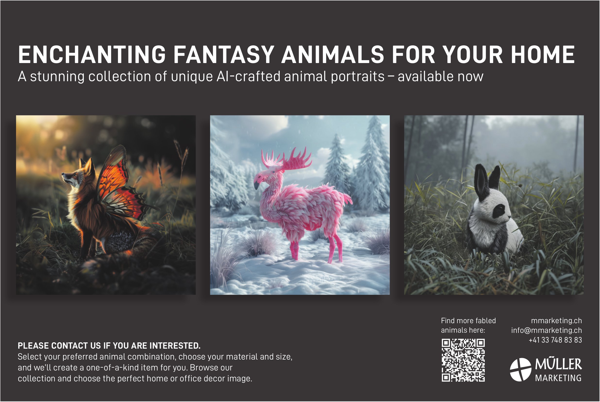 Müller Marketing, Gstaad - Enchanting fantasy animals for your home