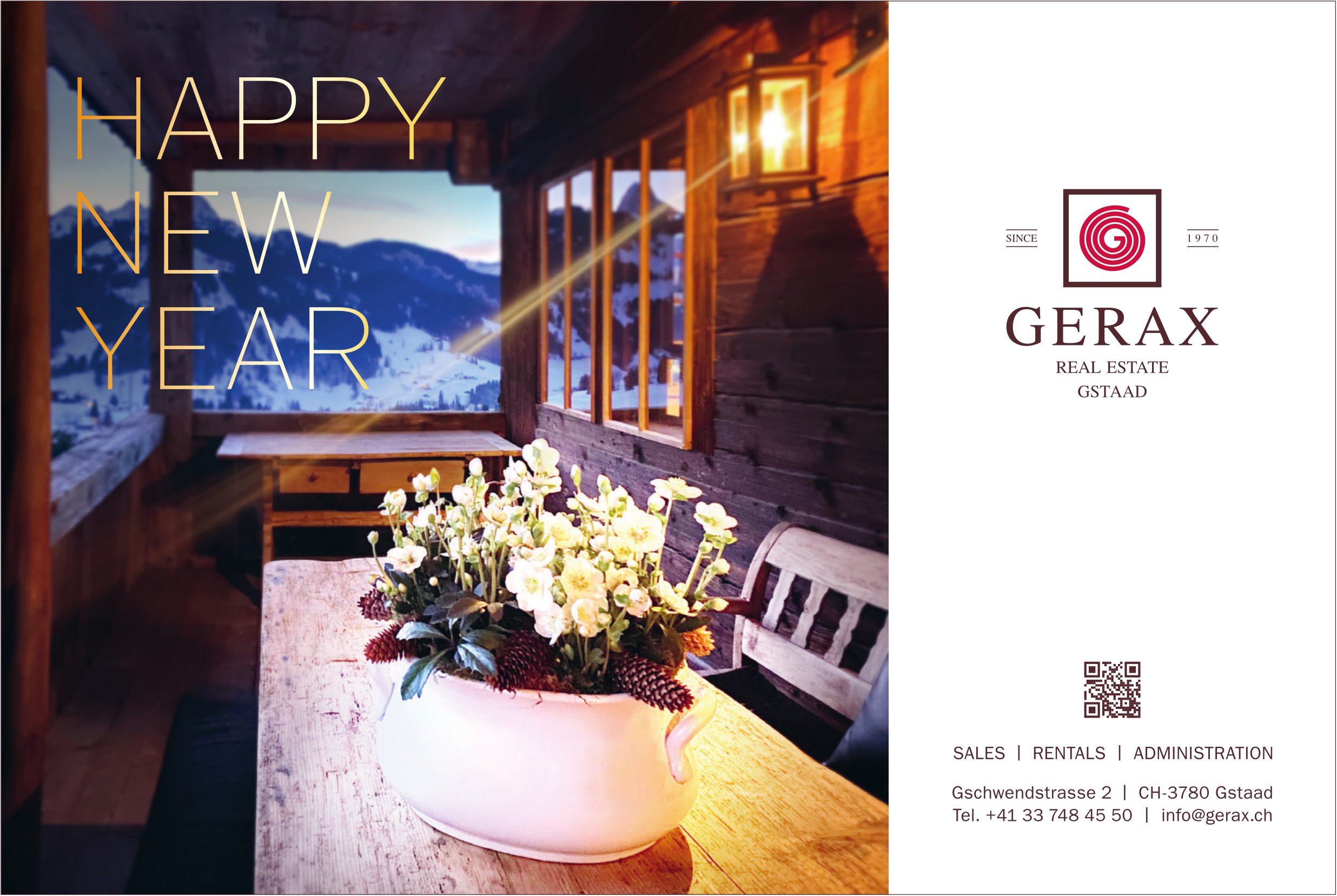 Gerax Real Estate, Gstaad - Happy New Year