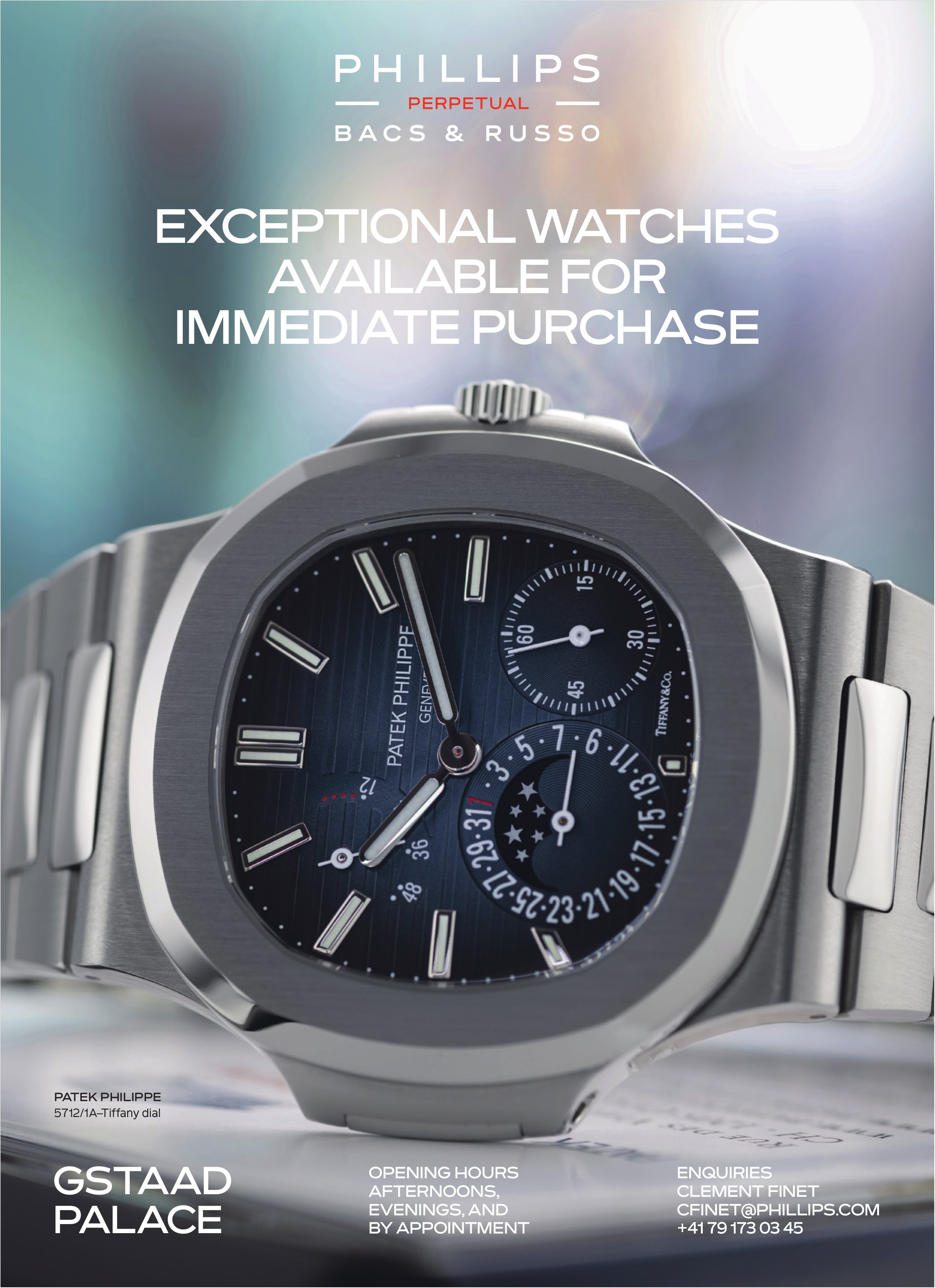 Philipps Bacs & Russo, Gstaad - Exceptional watches available for immediate purchase