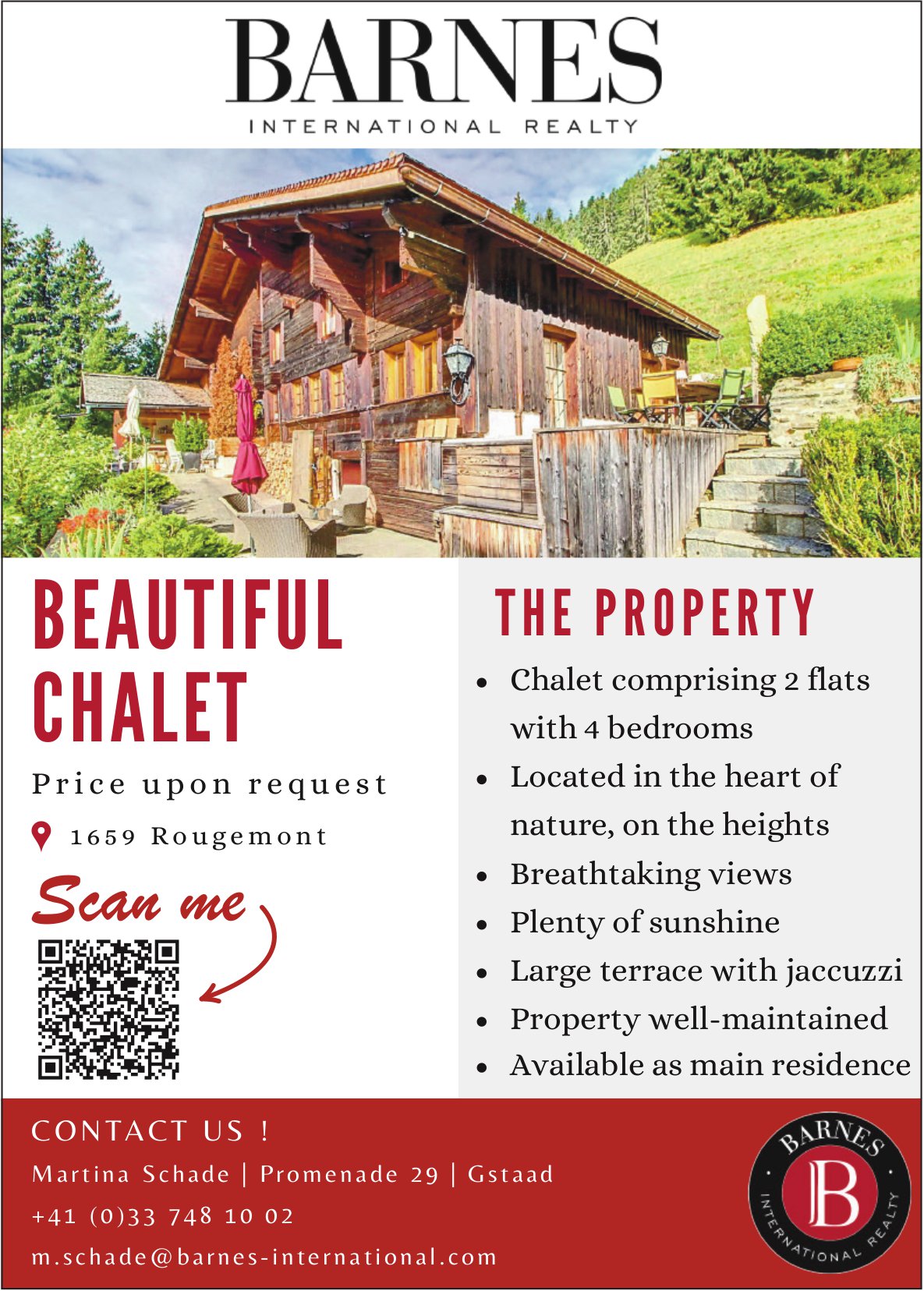 Beautiful Chalet, Rougemont, for sale