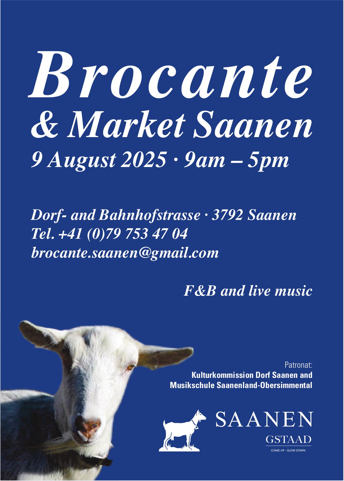 Brocante & Market, 9. August, Dorf- and Bahnhofstrasse, Saanen