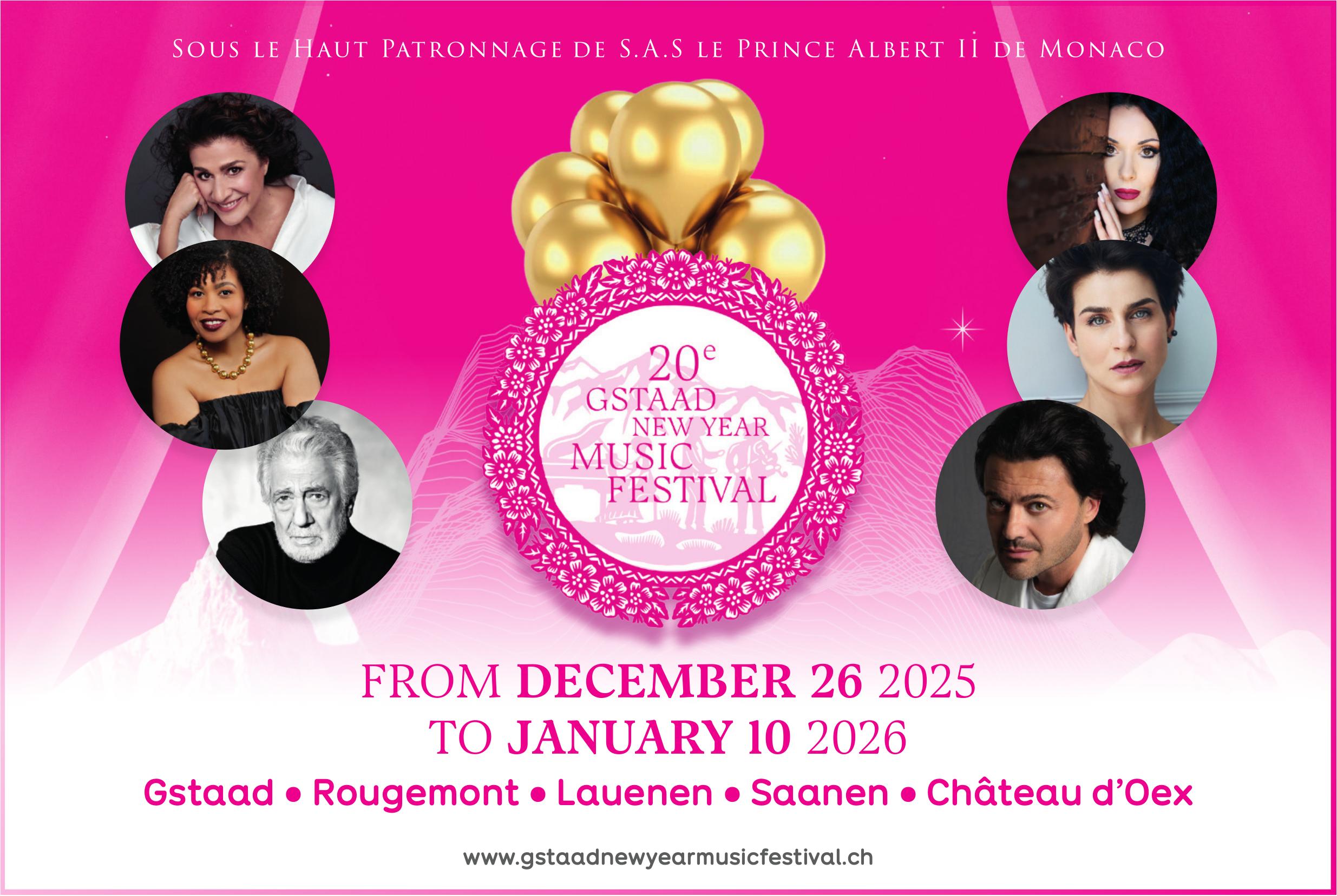 20e Gstaad New Year Music Festival, 26. Dezember - 10. Januar