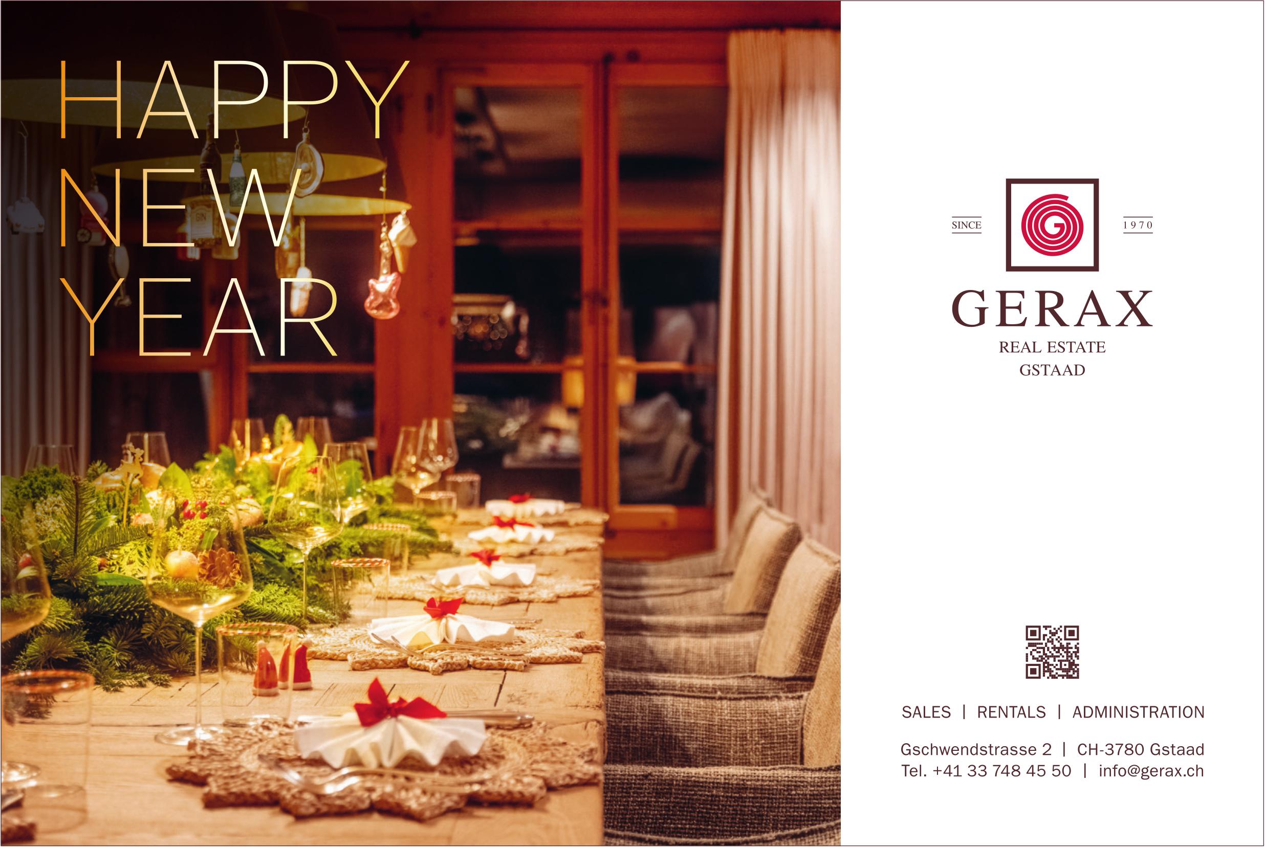 Gerax Real Estate, Gstaad - Happy New Year