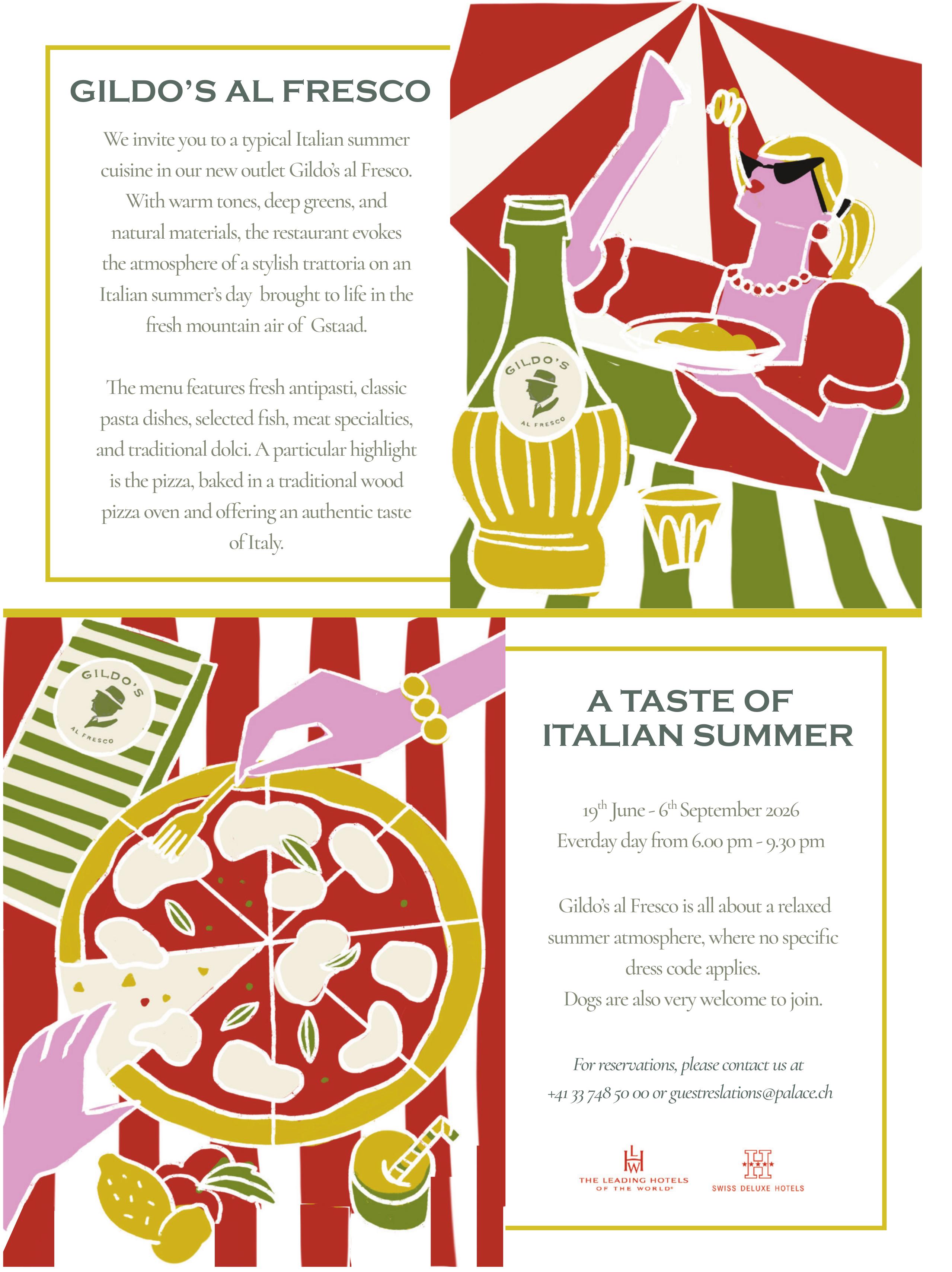 A TASTE OF ITALIAN SUMMER, 19. Juni - 15. September, Gstaad