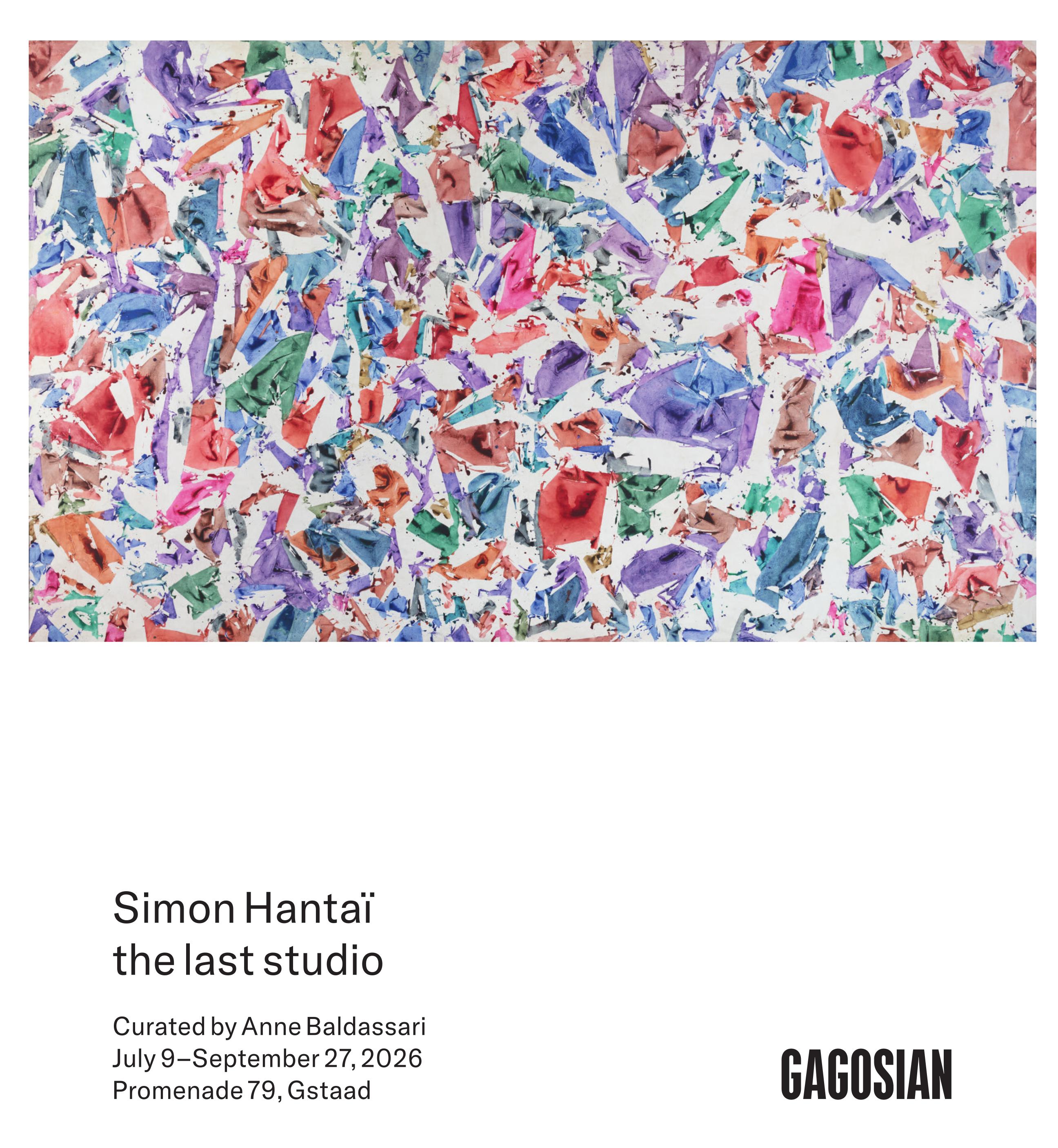 Simon Hantai the last studio, 9. Juli - 9. September, Gstaad