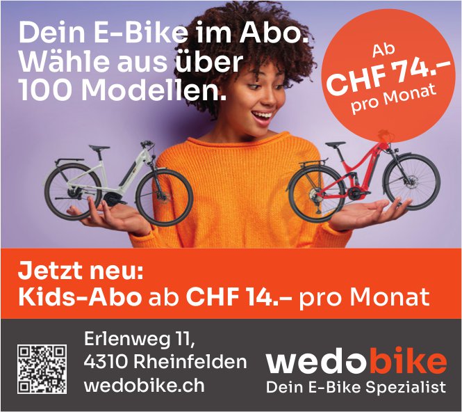 Wedo Bike, Rheinfelden - E-Bike im Kids-Abo