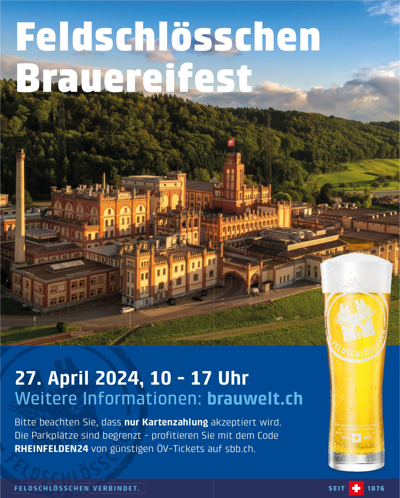 Feldschlösschen Brauereifest, 27. April, Feldschlösschen Brauwelt, Rheinfelden