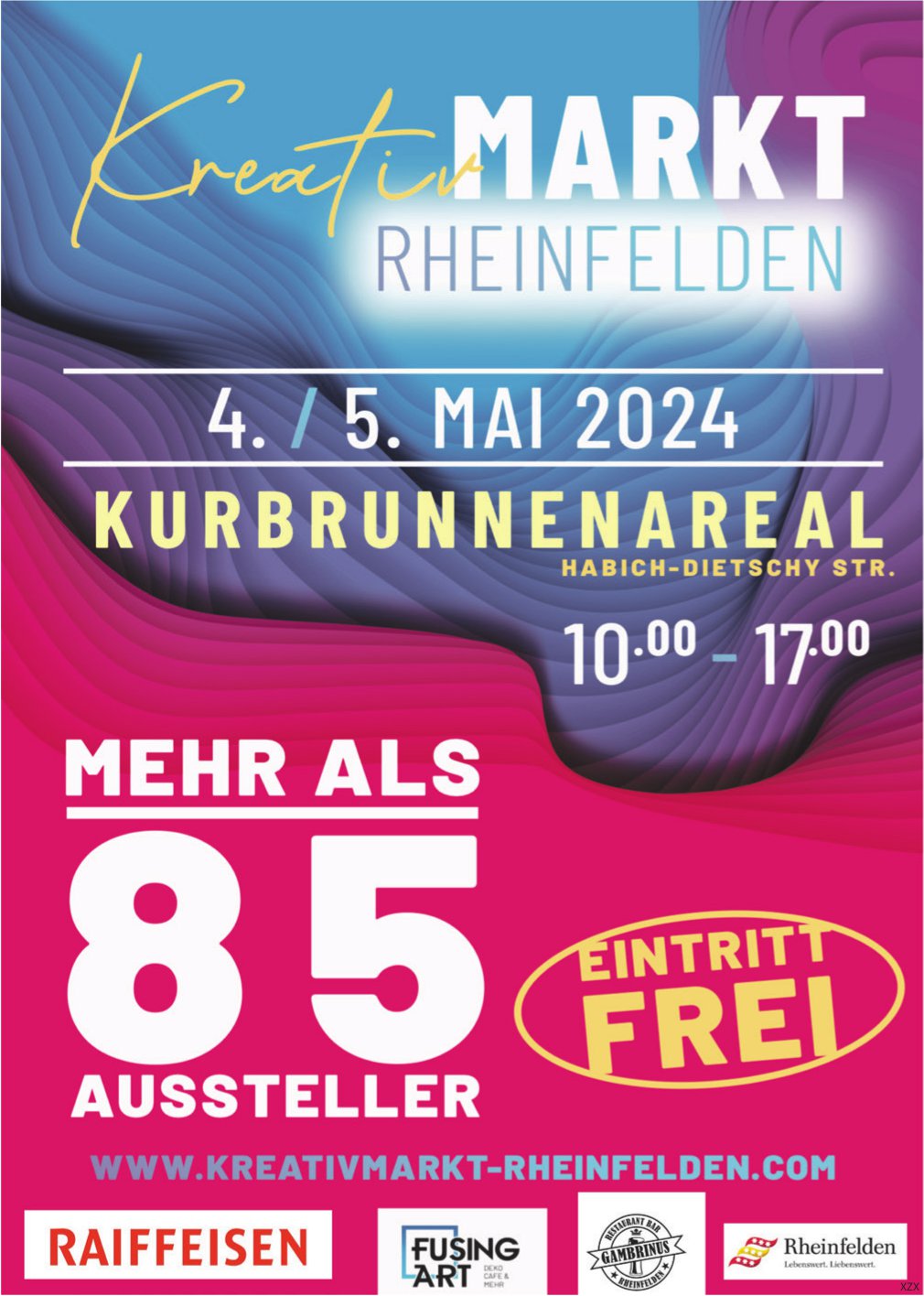 Kreativ Markt, 4. und 5. Mai, Kurbrunnenareal, Rheinfelden