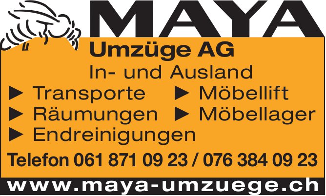 Maya Umzüge AG, In- und Ausland