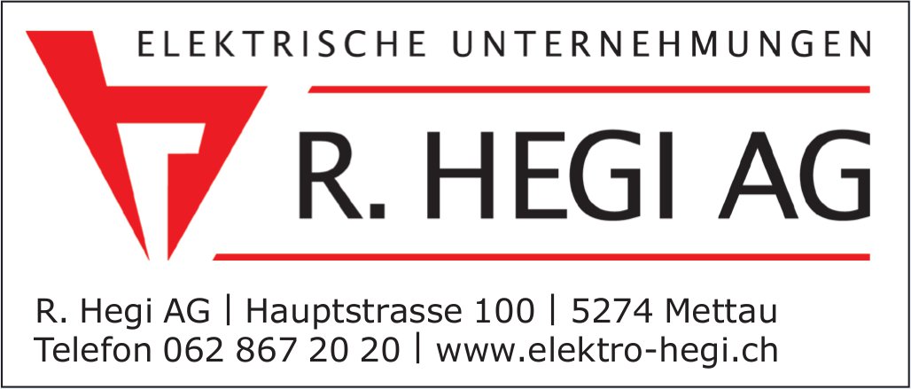 R. Hegi AG, Mettau - Elektrische Unternehmungen