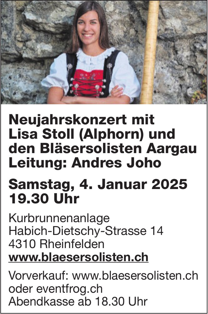 Neujahrskonzert, 4. Januar, Kurbrunnenanlage, Rheinfelden