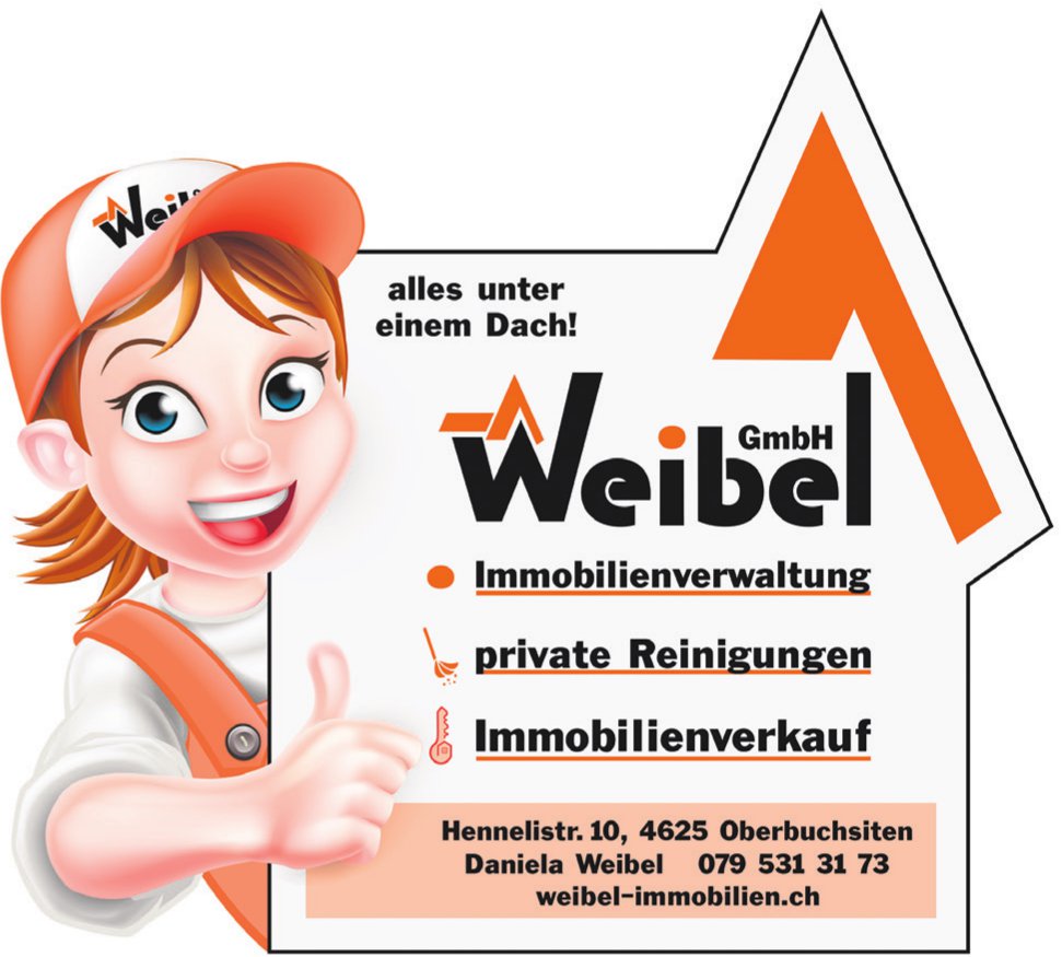 Weibel GmbH, Oberbuchsiten - Immobilienverwaltung, private Reinigungen,  Immobilienverkauf