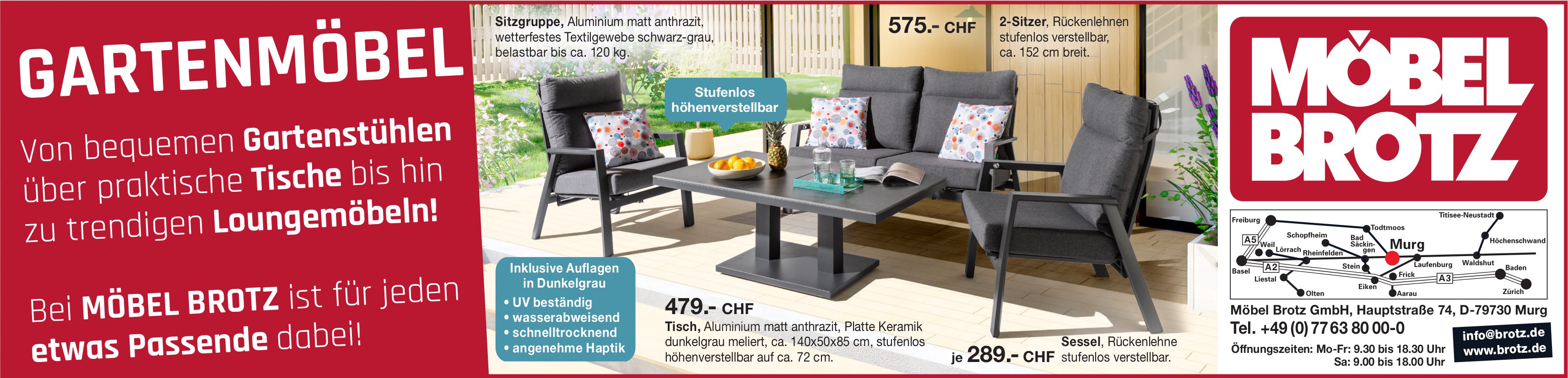Möbel Brotz GmbH, D-Murg - Gartenmöbel