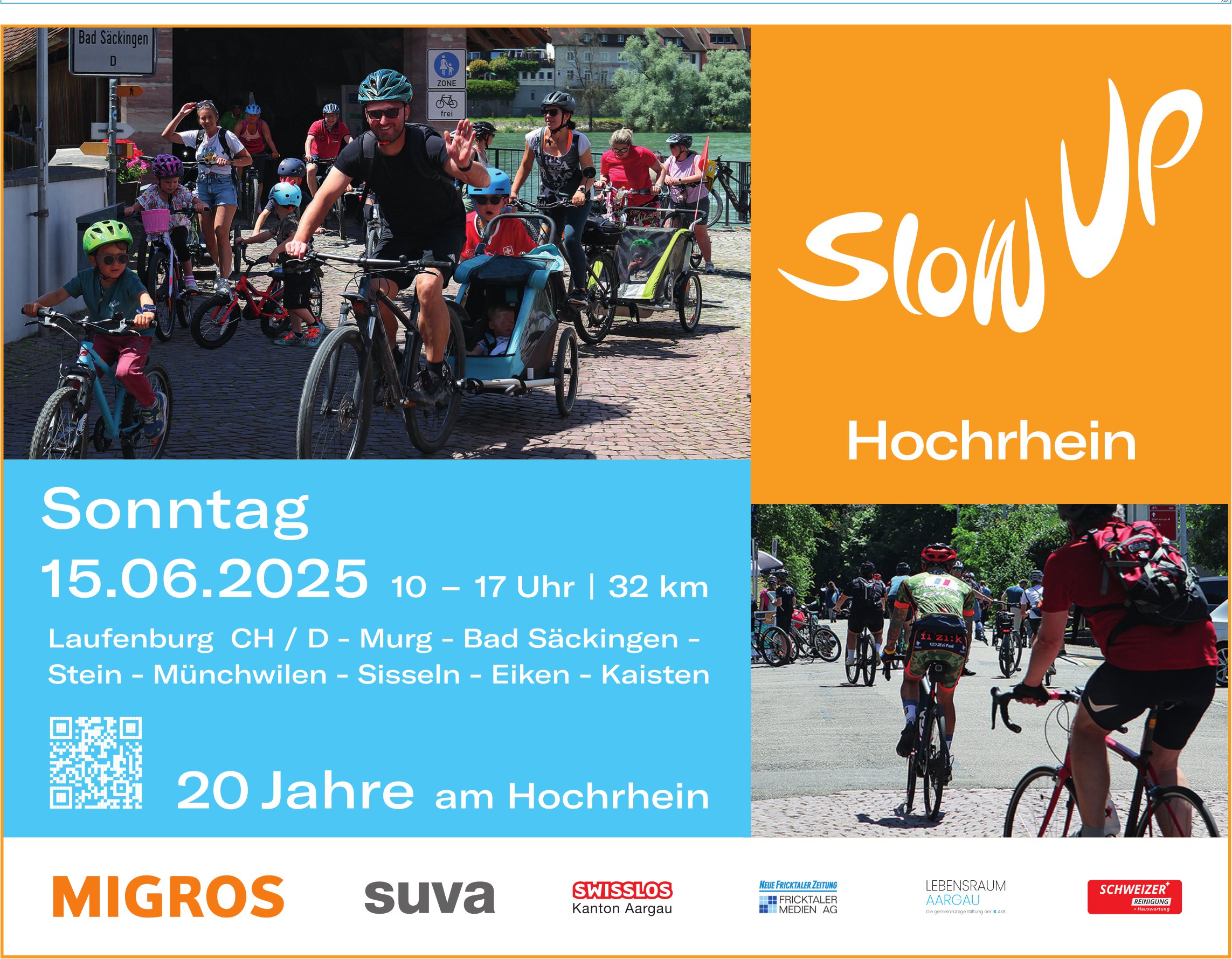 Slow Up Hochrhein, 15. Juni, 10-17 Uhr