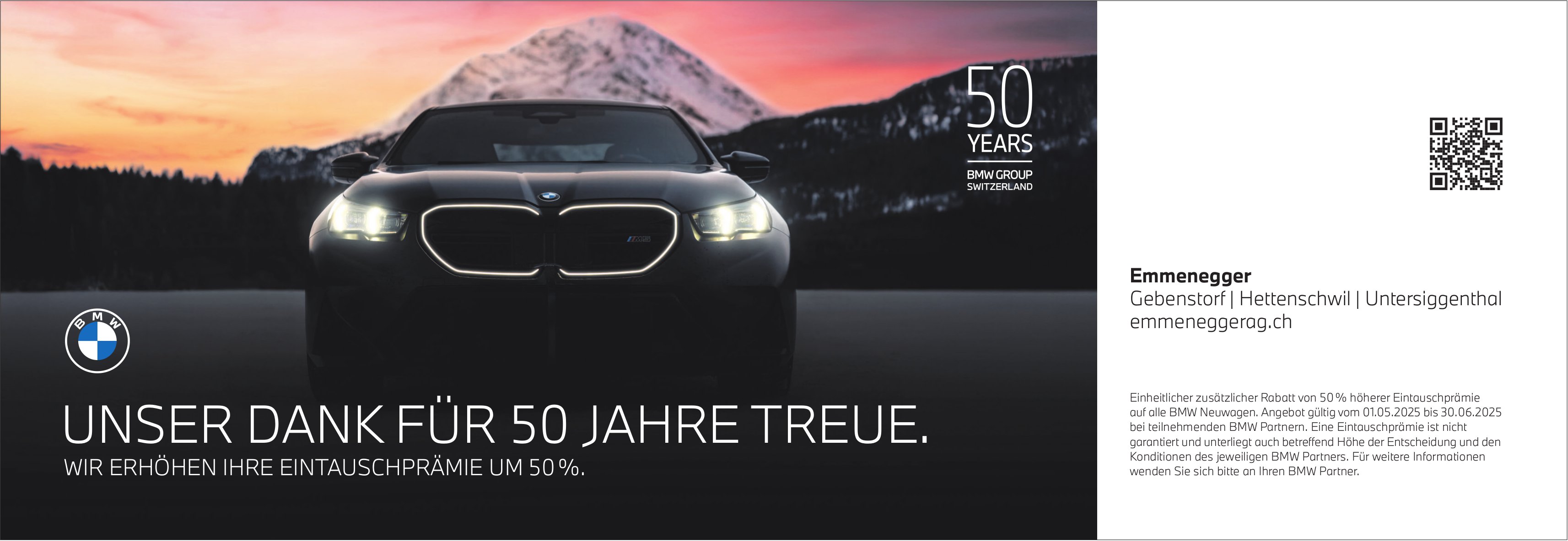 Emmeneggerag.ch, Gebenstorf - Unser Dank Für 50 Jahre Treue. Wir Erhöhen Ihre Eintauschprämie Um 50 %.