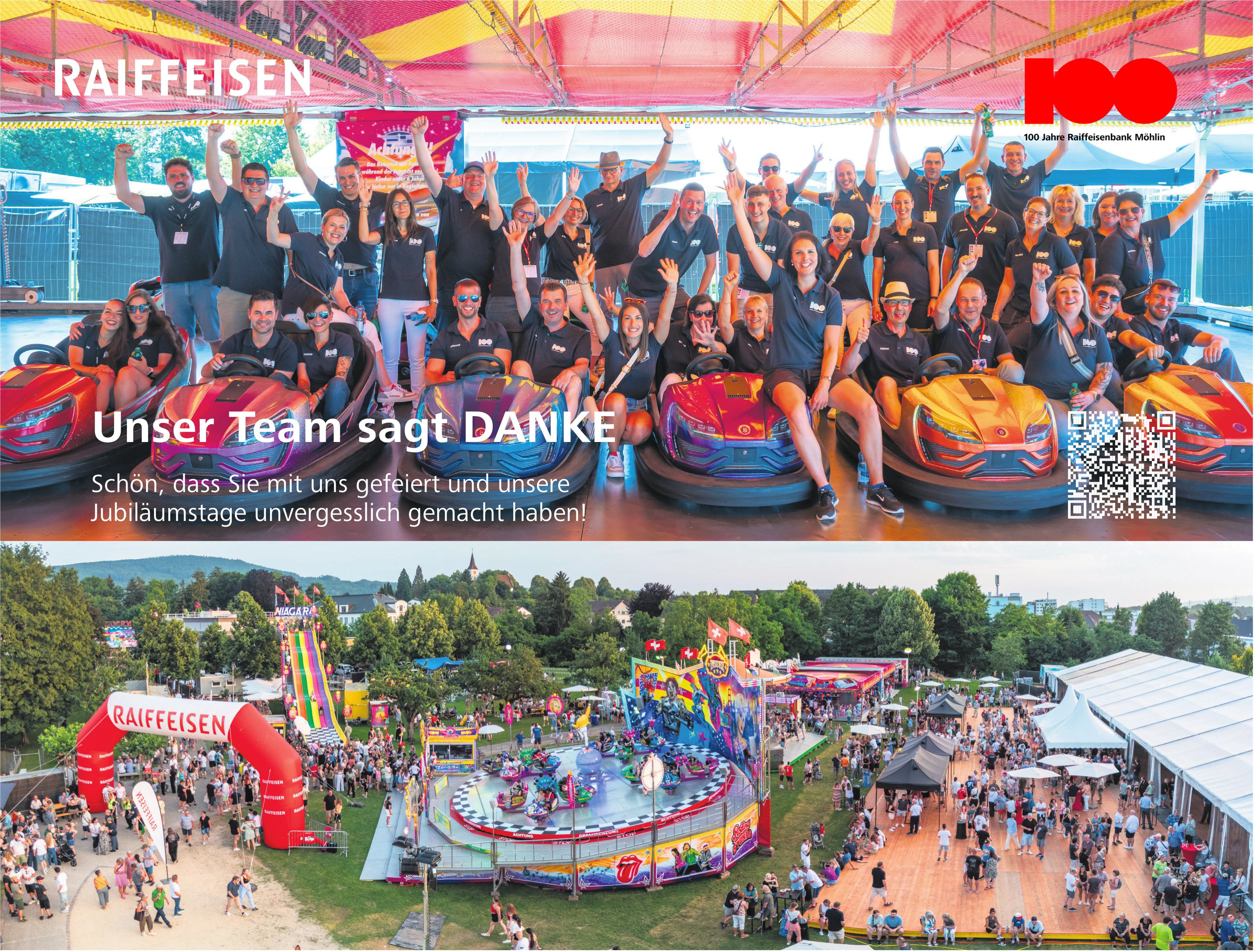 Raiffeisen,Unser Team sagt Danke, Jubiläumstage