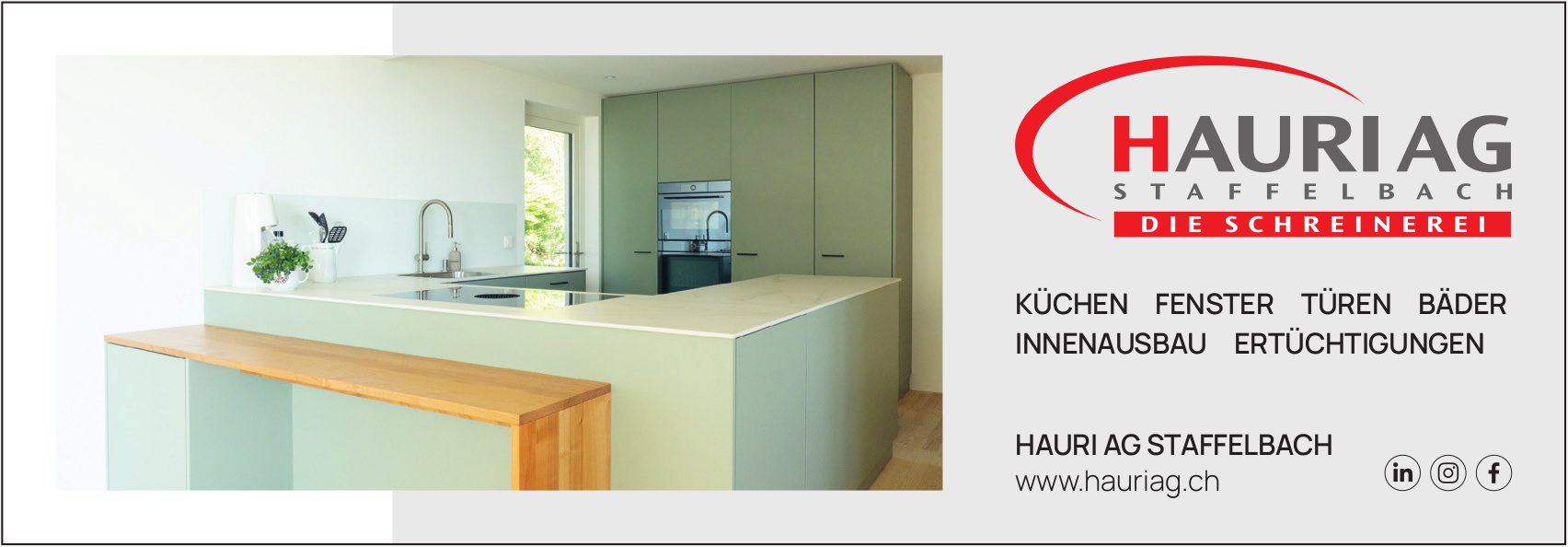 Hauri AG Staffelbach, Küchen/ Fenster/ Türen/ Bäder