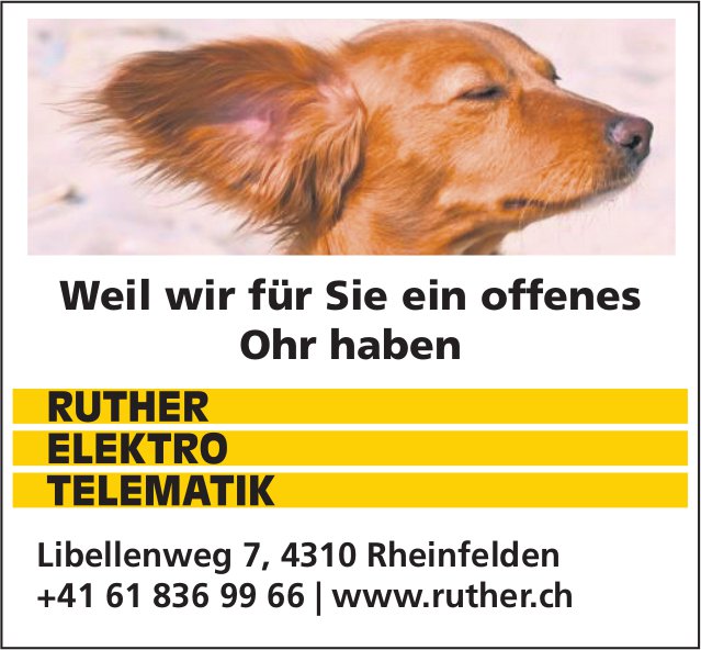 Ruther Elektro Telematik, Rheinfelden - Weil wir für Sie ein offenes Ohr haben