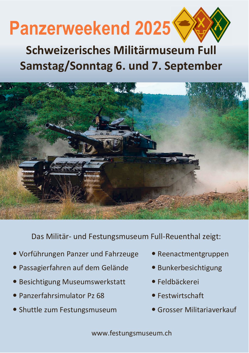 Panzerweekend 2025, 6. - 7. September, Schweizerisches Militärmuseum, Full-Reuenthal