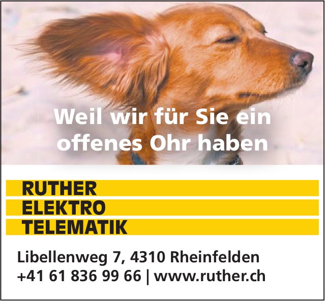 Ruther Elektro Telematik, Rheinfelden - Weil wir für Sie ein offenes Ohr haben