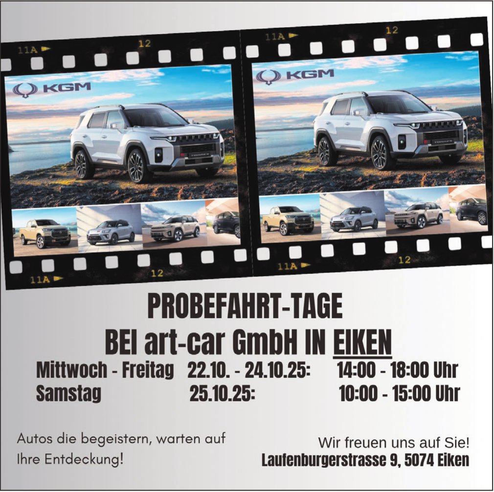Probefahrt-Tage, 22. - 25. Oktober, Eiken