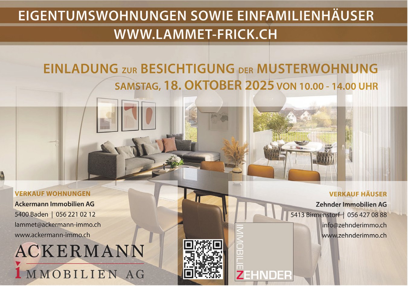 Einladung zur Besichtigung der Musterwohnung, 18. Oktober