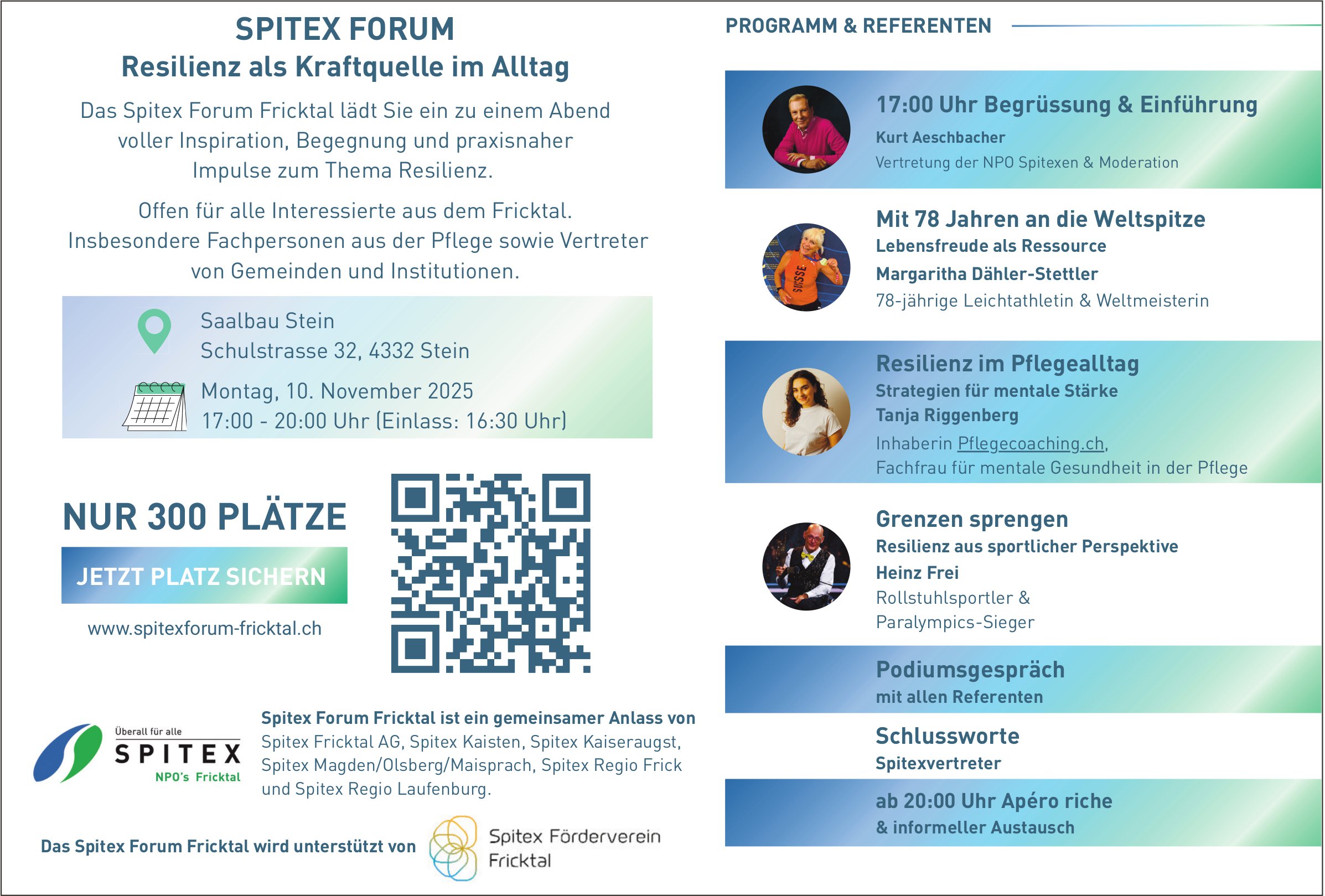 Resilienz als Kraftquelle im Alltag, 10. November, Saalbau Stein