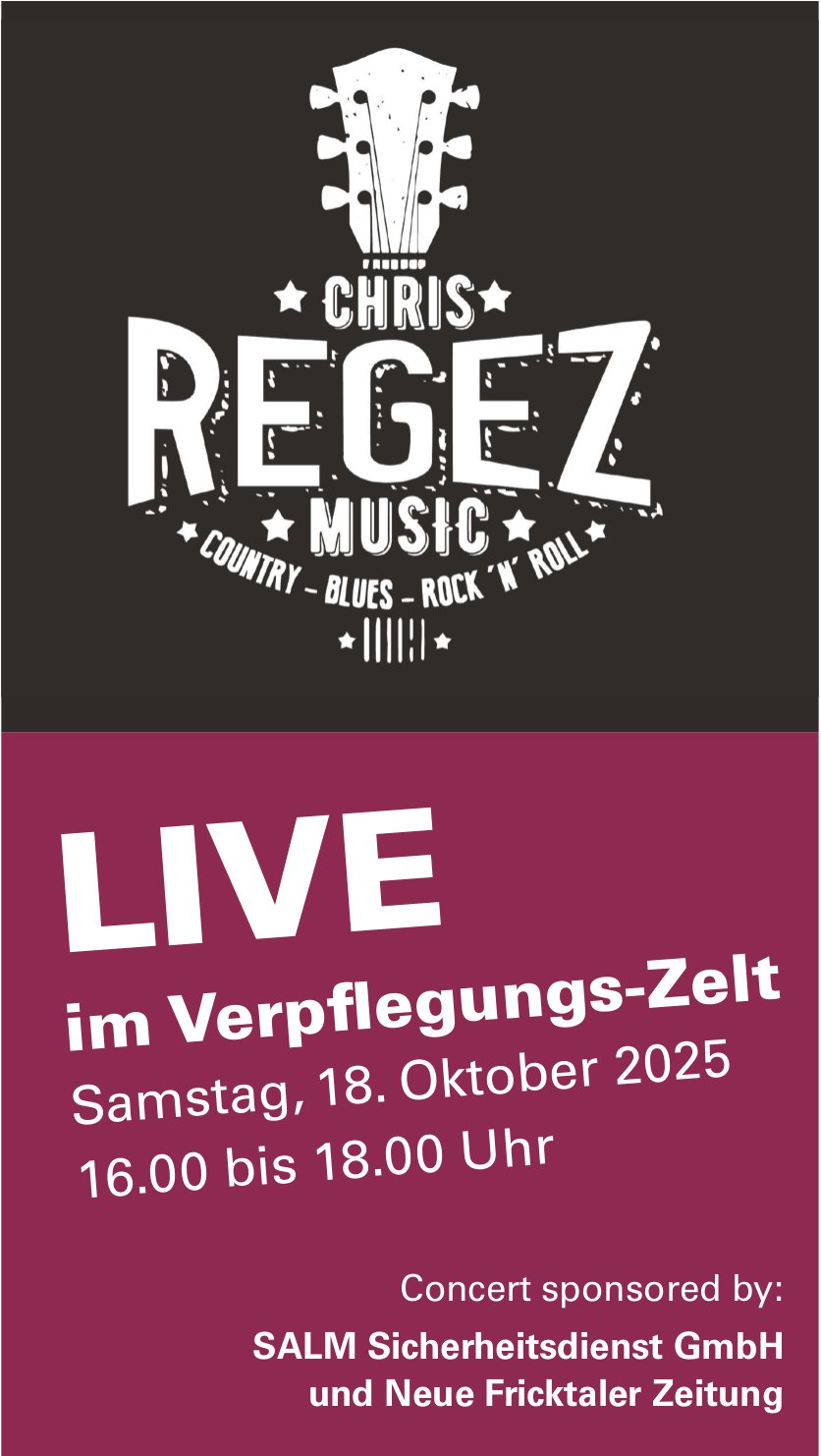 Chris Regez, 18. Oktober, Verpflegungszelt