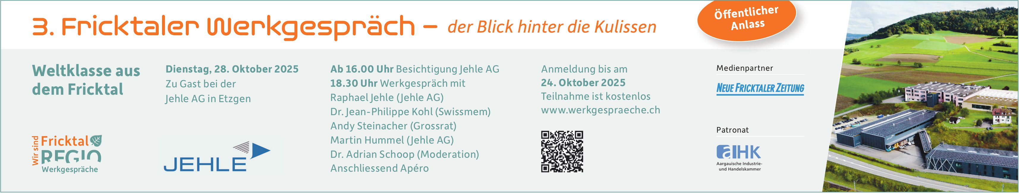 3. Fricktaler Werkgespräch–der Blick hinter die Kulissen, 28. Oktober