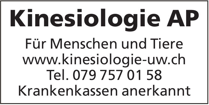 Kinesiologie AP, Für Menschen und Tiere
