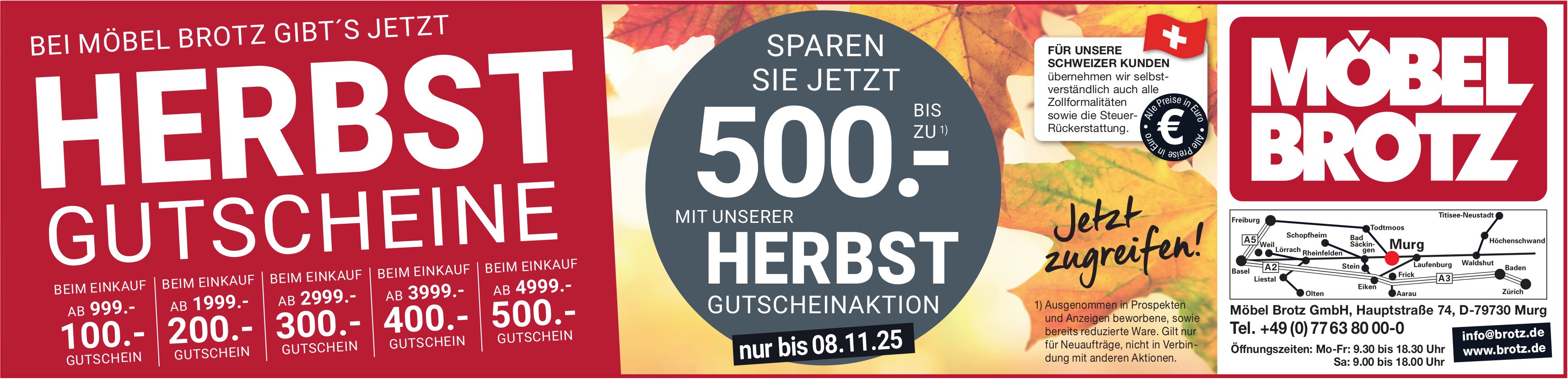 Möbel Brotz GmbH, Murg - Herbst Gutscheine